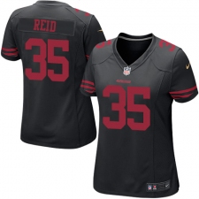Women's Nike San Francisco 49ers #35 Eric Reid Game Black NFL Jersey