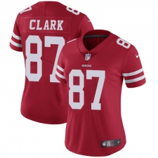 Women's Nike San Francisco 49ers #87 Dwight Clark Elite Red Team Color NFL Jersey
