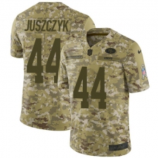 Men's Nike San Francisco 49ers #44 Kyle Juszczyk Limited Camo 2018 Salute to Service NFL Jersey