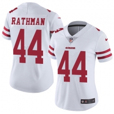 Women's Nike San Francisco 49ers #44 Tom Rathman Elite White NFL Jersey
