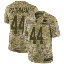 Youth Nike San Francisco 49ers #44 Tom Rathman Limited Camo 2018 Salute to Service NFL Jersey