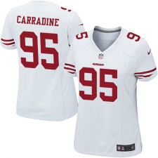 Women's Nike San Francisco 49ers #95 Cornellius Carradine Game White NFL Jersey