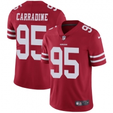 Youth Nike San Francisco 49ers #95 Cornellius Carradine Red Team Color Vapor Untouchable Limited Player NFL Jersey