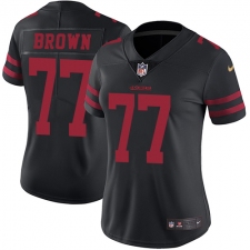 Women's Nike San Francisco 49ers #77 Trent Brown Black Alternate Vapor Untouchable Limited Player NFL Jersey