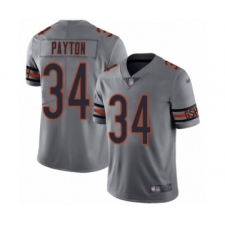 Men's Chicago Bears #34 Walter Payton Limited Silver Inverted Legend Football Jersey