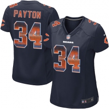 Women's Nike Chicago Bears #34 Walter Payton Limited Navy Blue Strobe NFL Jersey