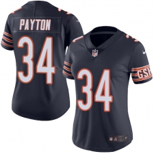 Women's Nike Chicago Bears #34 Walter Payton Navy Blue Team Color Vapor Untouchable Limited Player NFL Jersey