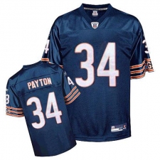 Youth Reebok Chicago Bears #34 Walter Payton Blue Team Color Replica Throwback NFL Jersey