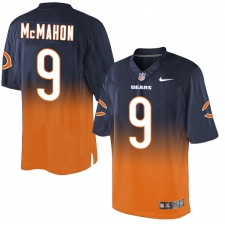 Men's Nike Chicago Bears #9 Jim McMahon Elite Navy/Orange Fadeaway NFL Jersey