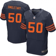 Men's Nike Chicago Bears #50 Mike Singletary Elite Navy Blue Alternate NFL Jersey