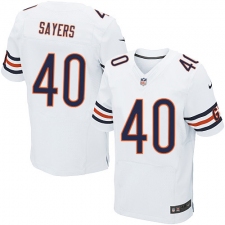 Men's Nike Chicago Bears #40 Gale Sayers Elite White NFL Jersey