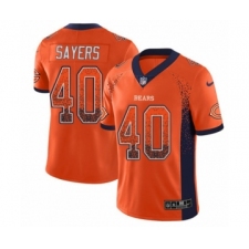 Men's Nike Chicago Bears #40 Gale Sayers Limited Orange Rush Drift Fashion NFL Jersey