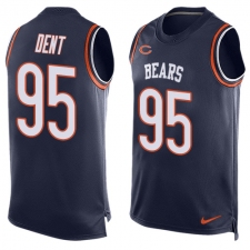 Men's Nike Chicago Bears #95 Richard Dent Limited Navy Blue Player Name & Number Tank Top NFL Jersey