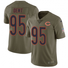 Men's Nike Chicago Bears #95 Richard Dent Limited Olive 2017 Salute to Service NFL Jersey