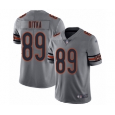 Men's Chicago Bears #89 Mike Ditka Limited Silver Inverted Legend Football Jersey