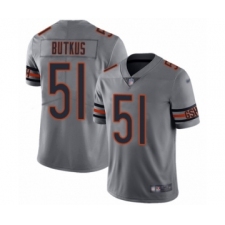 Men's Chicago Bears #51 Dick Butkus Limited Silver Inverted Legend Football Jersey