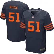 Men's Nike Chicago Bears #51 Dick Butkus Elite Navy Blue Alternate NFL Jersey