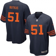 Men's Nike Chicago Bears #51 Dick Butkus Game Navy Blue Alternate NFL Jersey