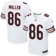 Men's Nike Chicago Bears #86 Zach Miller Elite White NFL Jersey