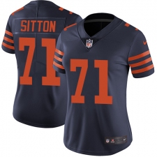 Women's Nike Chicago Bears #71 Josh Sitton Navy Blue Alternate Vapor Untouchable Limited Player NFL Jersey