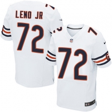 Men's Nike Chicago Bears #72 Charles Leno Elite White NFL Jersey