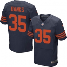 Men's Nike Chicago Bears #35 Johnthan Banks Elite Navy Blue Alternate NFL Jersey
