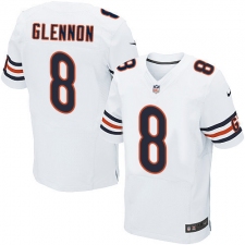 Men's Nike Chicago Bears #8 Mike Glennon Elite White NFL Jersey