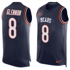 Men's Nike Chicago Bears #8 Mike Glennon Limited Navy Blue Player Name & Number Tank Top NFL Jersey