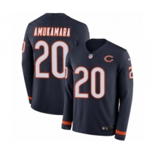 Men's Nike Chicago Bears #20 Prince Amukamara Limited Navy Blue Therma Long Sleeve NFL Jersey