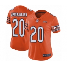 Women's Chicago Bears #20 Prince Amukamara Orange Alternate 100th Season Limited Football Jersey