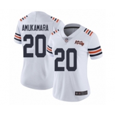 Women's Chicago Bears #20 Prince Amukamara White 100th Season Limited Football Jersey