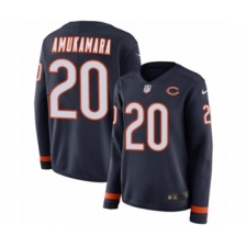 Women's Nike Chicago Bears #20 Prince Amukamara Limited Navy Blue Therma Long Sleeve NFL Jersey