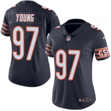 Women's Nike Chicago Bears #97 Willie Young Elite Navy Blue Team Color NFL Jersey