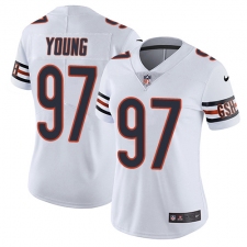 Women's Nike Chicago Bears #97 Willie Young Elite White NFL Jersey