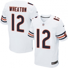 Men's Nike Chicago Bears #12 Markus Wheaton Elite White NFL Jersey