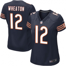 Women's Nike Chicago Bears #12 Markus Wheaton Game Navy Blue Team Color NFL Jersey