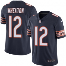 Youth Nike Chicago Bears #12 Markus Wheaton Navy Blue Team Color Vapor Untouchable Limited Player NFL Jersey