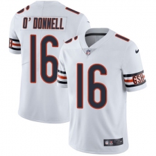 Youth Nike Chicago Bears #16 Pat O'Donnell Elite White NFL Jersey