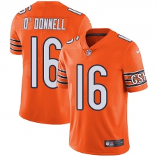Youth Nike Chicago Bears #16 Pat O'Donnell Limited Orange Rush Vapor Untouchable NFL Jersey