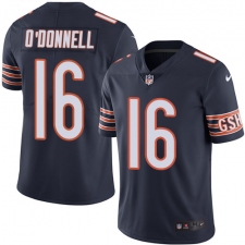Youth Nike Chicago Bears #16 Pat O'Donnell Navy Blue Team Color Vapor Untouchable Limited Player NFL Jersey