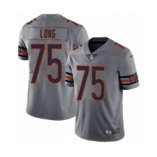 Men's Chicago Bears #75 Kyle Long Limited Silver Inverted Legend Football Jersey