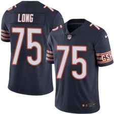 Youth Nike Chicago Bears #75 Kyle Long Navy Blue Team Color Vapor Untouchable Limited Player NFL Jersey
