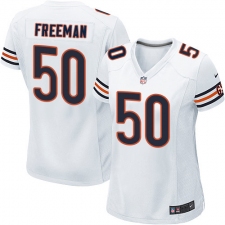 Women's Nike Chicago Bears #50 Jerrell Freeman Game White NFL Jersey