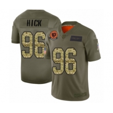 Men's Chicago Bears #96 Akiem Hicks Limited Olive Camo 2019 Salute to Service Football Jersey