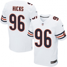 Men's Nike Chicago Bears #96 Akiem Hicks Elite White NFL Jersey