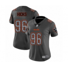 Women's Chicago Bears #96 Akiem Hicks Limited Gray Static Fashion Football Jersey