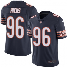 Youth Nike Chicago Bears #96 Akiem Hicks Navy Blue Team Color Vapor Untouchable Limited Player NFL Jersey