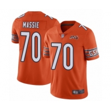 Men's Chicago Bears #70 Bobby Massie Orange Alternate 100th Season Limited Football Jersey