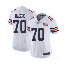 Women's Chicago Bears #70 Bobby Massie White 100th Season Limited Football Jersey