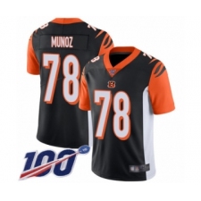 Men's Cincinnati Bengals #78 Anthony Munoz Black Team Color Vapor Untouchable Limited Player 100th Season Football Jersey